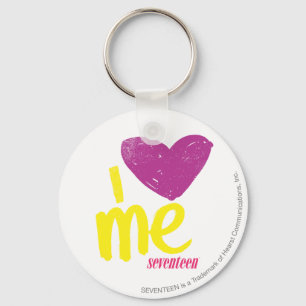 Ik hart me Paars/geel Sleutelhanger