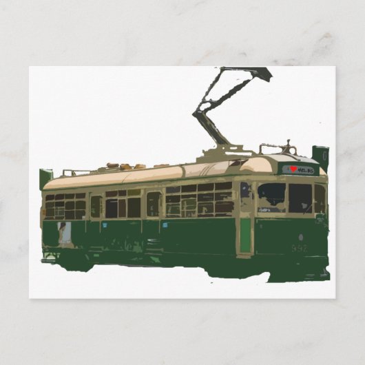 Ik hart Melbs Tram Briefkaart (Voorkant)