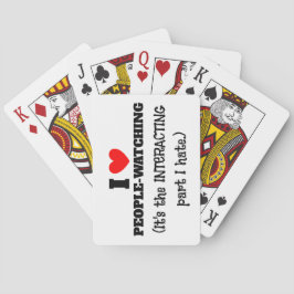 Ik (hart) Mensen kijken, interactie deel ik haat Pokerkaarten