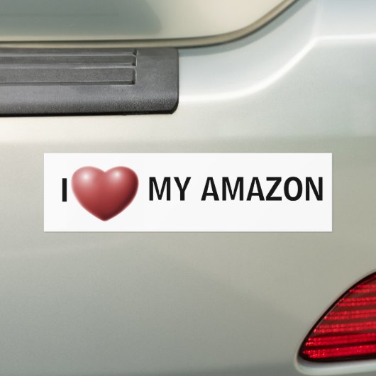Ik hart mijn amazon bumpersticker (Op auto)