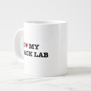 Ik Hart Mijn Black Lab Jumbo Koffie Mok