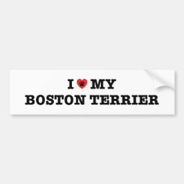 Ik hart mijn Boston Terrier Bumpersticker