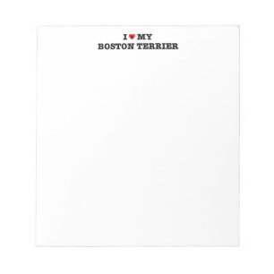 Ik hart mijn Boston Terrier Notitieblok