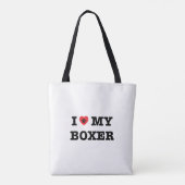 Ik hart mijn Boxer Canvas tas (Achterkant)
