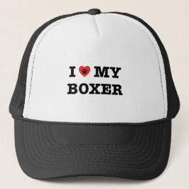 Ik hart mijn Boxer Trucker Hat Trucker Pet