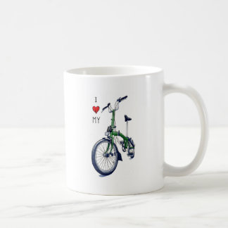 Ik hart mijn brompton (groen) koffiemok