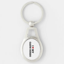 Ik hart mijn Cane Corso Metal Sleutelhanger