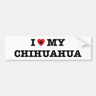 Ik hart mijn Chihuahua Bumpersticker