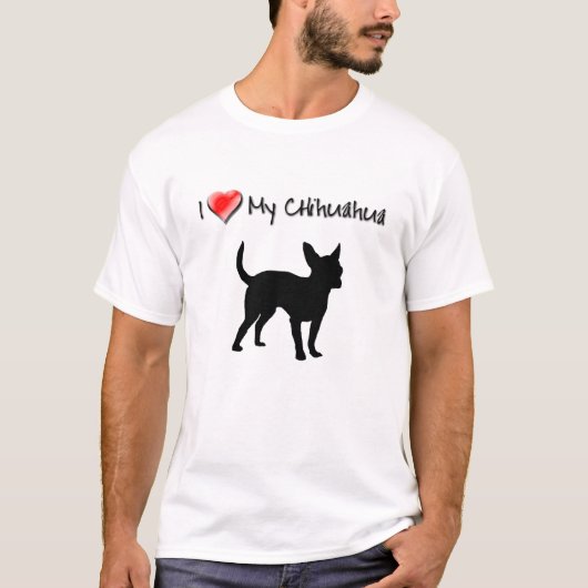 Ik hart mijn chihuahua t-shirt (Voorkant)