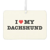 Ik hart mijn Dachshund auto luchtverfrisser (Achterkant)