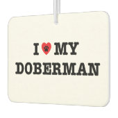 Ik hart mijn Doberman auto luchtverfrisser (Links)
