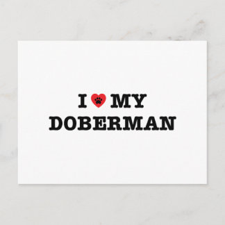 Ik hart mijn Doberman Briefkaart