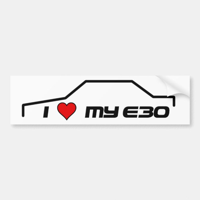 Ik hart mijn e30 bumpersticker (Voorkant)