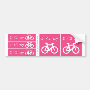 Ik (hart) mijn fiets bumpersticker