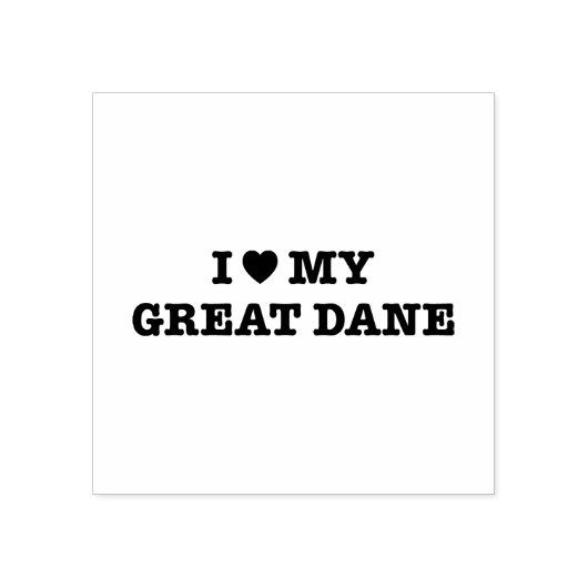 Ik hart mijn grote Deense houten stempel (Afrduk)