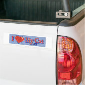 Ik hart mijn kat bumpersticker (Op Truck)