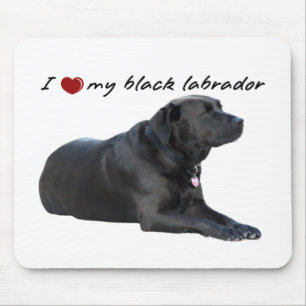 Ik "hart" mijn Labrador Retriever woorden met foto Muismat