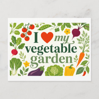 "Ik [Hart] Mijn Moestuin" Briefkaart