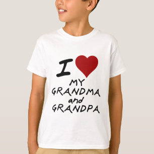 ik hart mijn oma en opa t-shirt