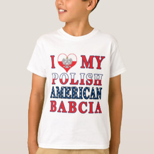 Ik hart mijn Poolse Amerikaanse Babcia T-shirt