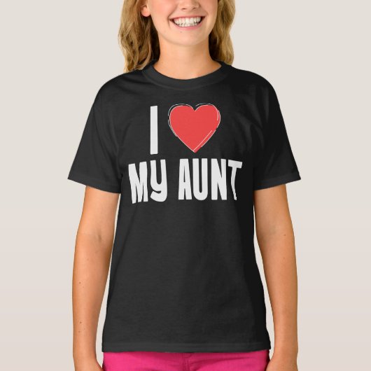 Ik (Hart) Mijn Tante Kinder Shirt (Voorkant)