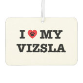 Ik hart mijn Vizsla Car luchtverfrisser (Achterkant)