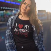 Ik hart mijn vriendje zelf respect Breakup donker T-shirt