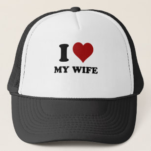 ik hart mijn vrouw trucker pet