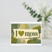 "Ik [Hart] Mos" Briefkaart (Staand voorkant)