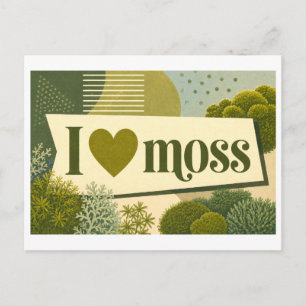 "Ik [Hart] Mos" Briefkaart