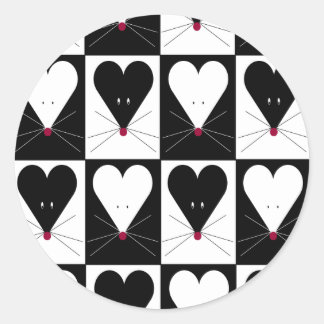 Ik hart muizen ronde sticker