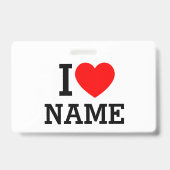 Ik Hart Naam Badge (Voorzijde)