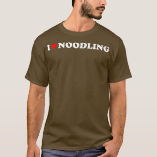 Ik hart Noodling Ik hou van Noodling Hobby Theme L T-shirt