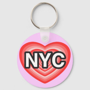 Ik hart NYC. Ik hou van NYC. New York City. Ik har Sleutelhanger