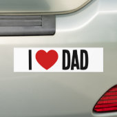 Ik Hart Papa Bumpersticker (Op auto)