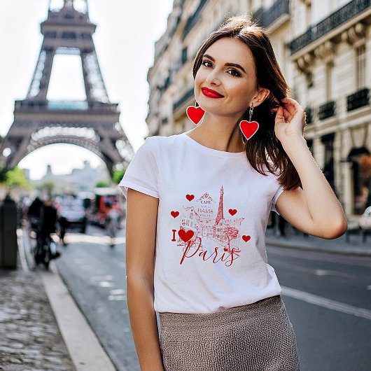 Ik (hart) Parijs T-shirt