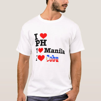 Ik hart PH, Manilla en Cebu T-shirt