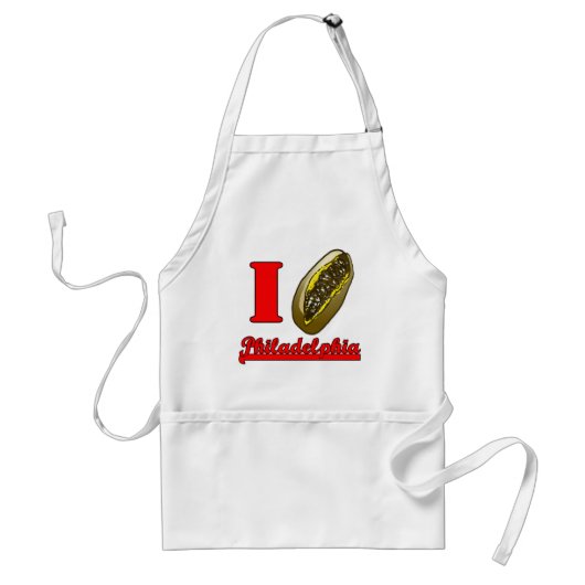 Ik hart Philly cheesesteaks Apron Standaard Schort (Voorkant)