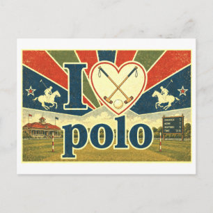 "Ik [Hart] Polo" Briefkaart