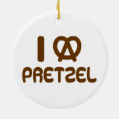 Ik hart Pretzel Keramisch Ornament (Achterkant)