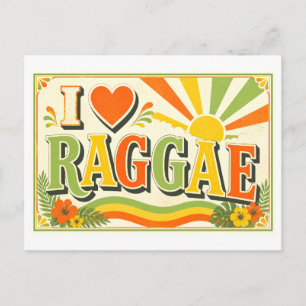 "Ik [Hart] Raggae" Briefkaart