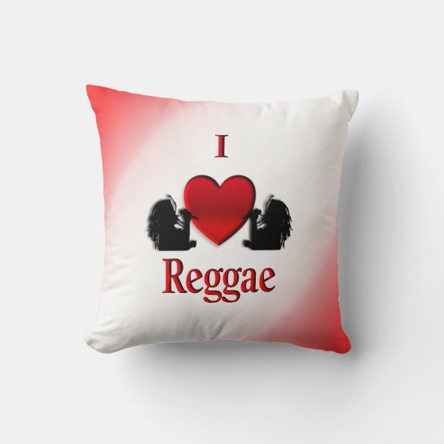 Ik Hart Reggae Mojo Kussen (Voorkant)