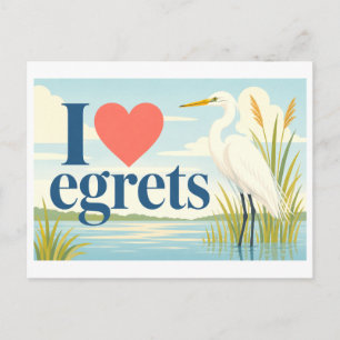 "Ik [Hart] Reigers" Briefkaart