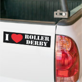 Ik hart Roller Derby Bumpersticker (Op Truck)