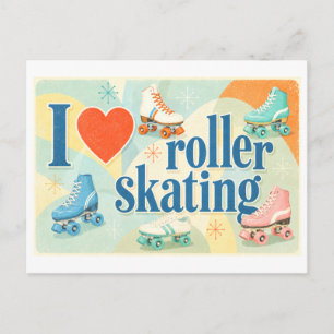 "Ik [Hart] Roller Skaten" Briefkaart