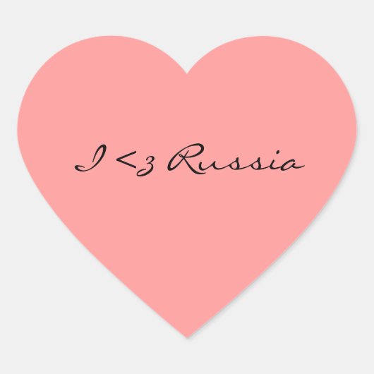 Ik hart Rusland Sticker (Voorkant)