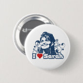 Ik hart Sarah Palin. Ronde Button 5,7 Cm (Voorkant /achterkant)
