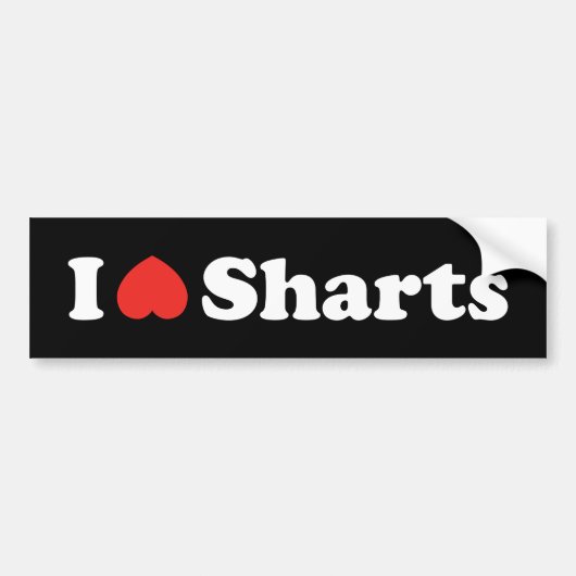 Ik Hart Scheten Bumpersticker (Voorkant)