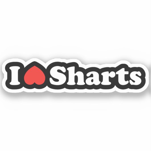 Ik Hart Scheten Sticker (Voorkant)