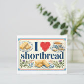 "Ik [Hart] Shortbread" Briefkaart (Staand voorkant)